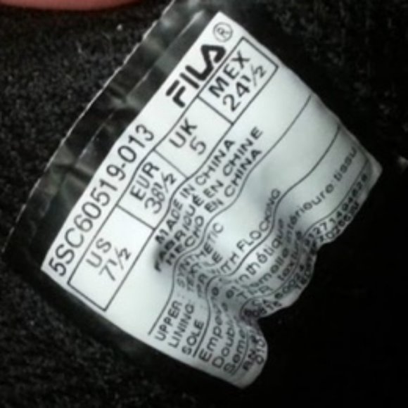 FILA Amalfi black silver snake mesh athletic shoes sz 7.5 - Picture 7 of 7